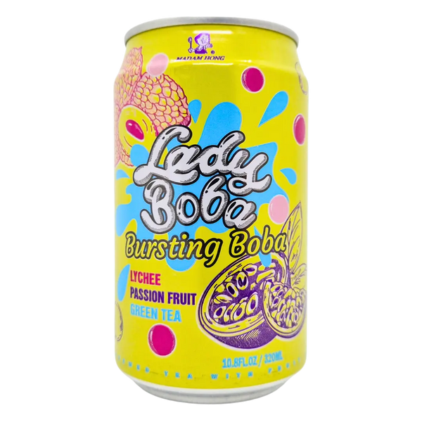 Lady Boba Bubble Tea Lychee Passion Fruit Green Tea 320ml