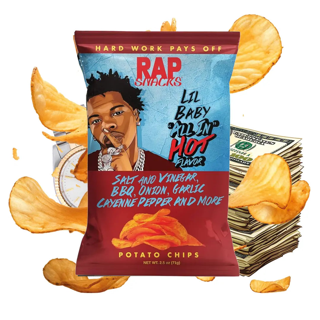 Rap Snacks Lil Baby All In Hot Chips 71g - KingCans ⦁ Sweets & Drinks