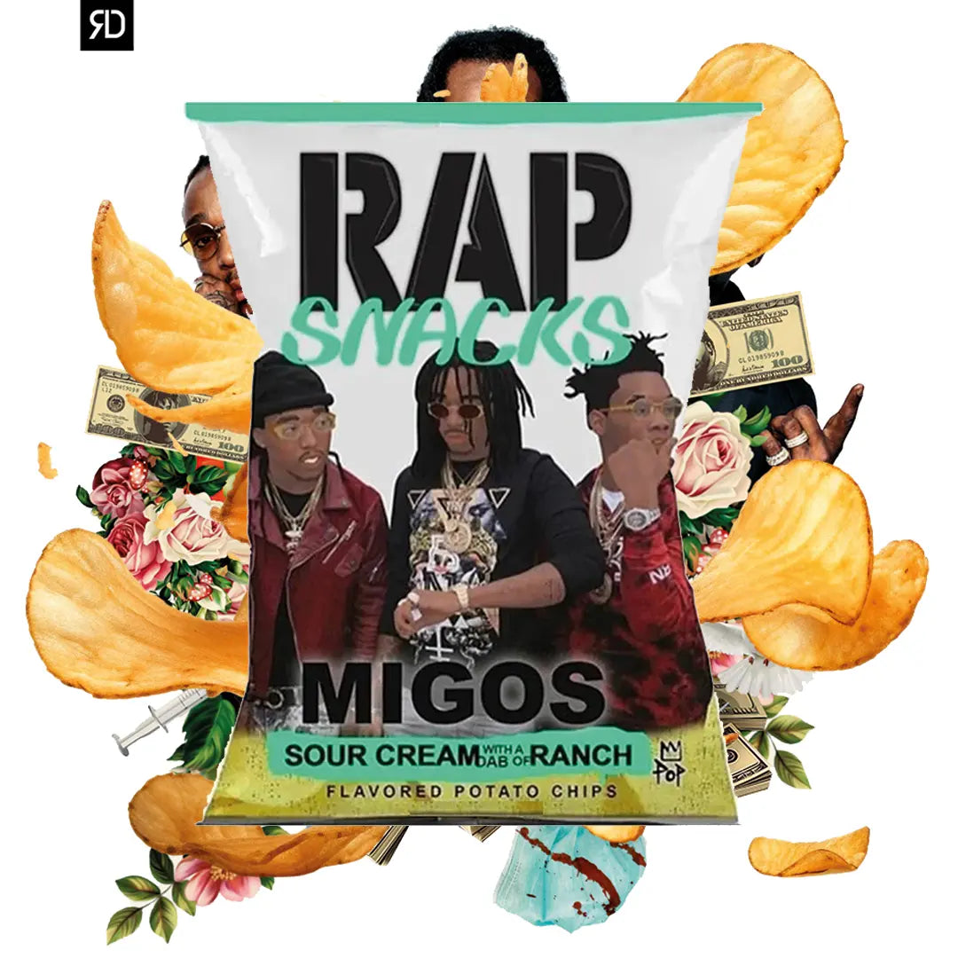 Rap Snacks Migos Sour Cream Ranch Chips 71g - KingCans ⦁ Sweets