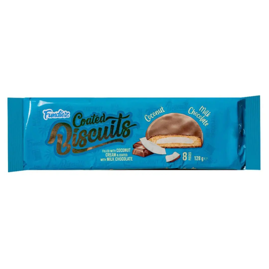 Fundiez Coated Biscuits Coconut 128g Product vendor